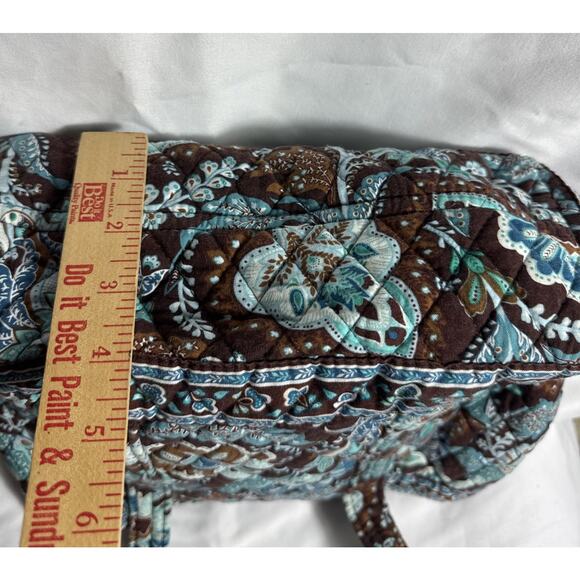 Vera Bradley Large Vera Tote Bag in "Java Blue" Retired Pattern Shoulder Bag EUC - Picture 7 of 8